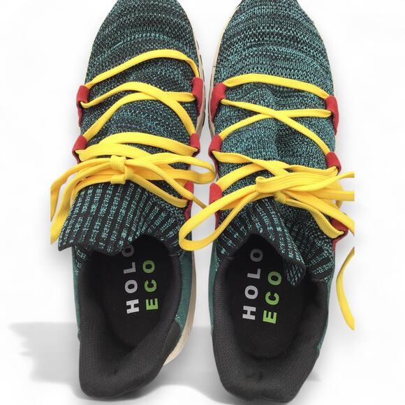 Holo Maverick Eco Knit Sneakers Green Yellow Red Size 12 Men’s Sustainable - Picture 7 of 9